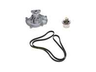Water pump, belt & thermostat insert kit Porsche 957 Cayenne S / GTS / turbo - 94810603301, 94810612500, 94810612501, 7PP903137, 95510225100